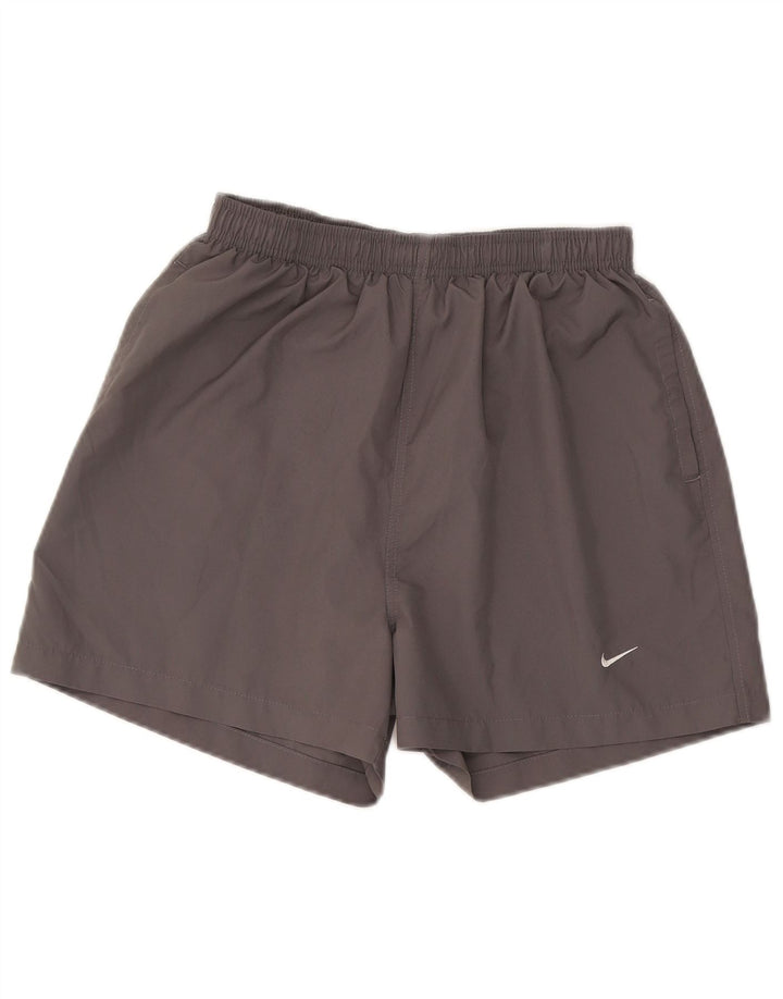 Shorts esportivos masculinos Nike grande poliéster cinza