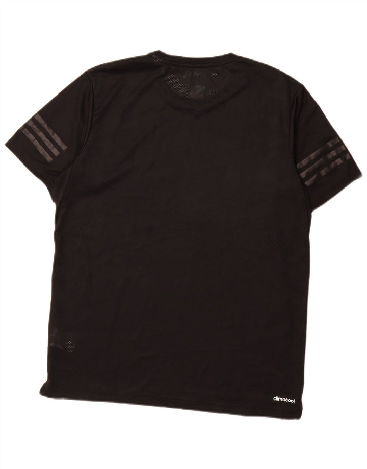 Adidas Mens Climacool Camiseta Top Grande Poliéster Preto