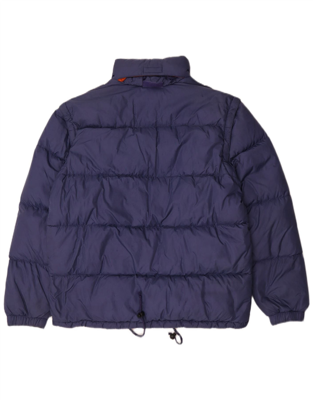 Jaqueta masculina acolchoada com capuz Sergio Tacchini UK 40 grande azul poliamida