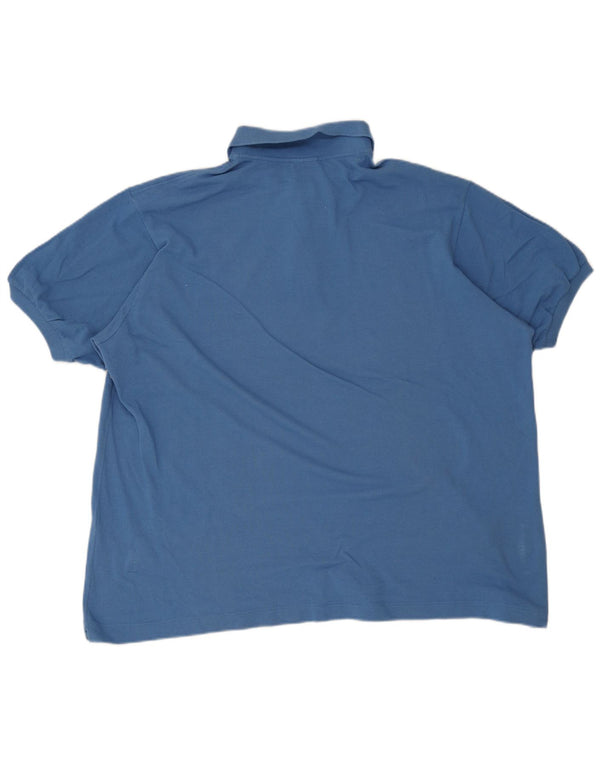 Camisa polo masculina Lacoste tamanho 4 4XL algodão azul