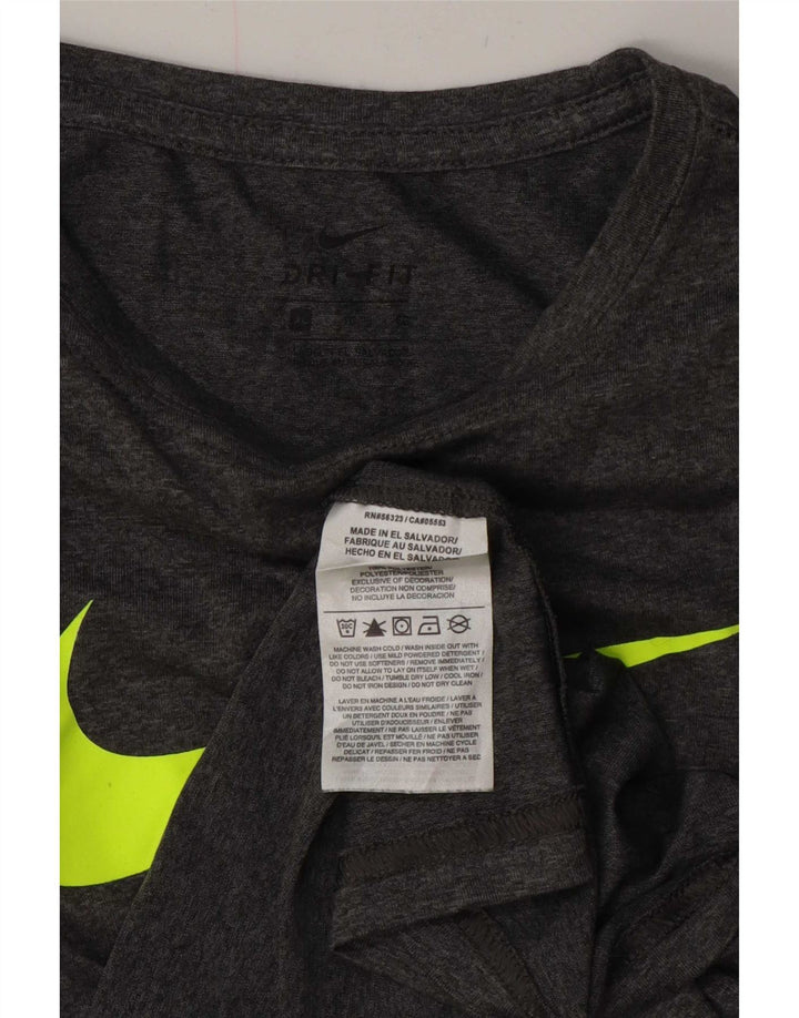 Camiseta Nike Feminina Dri Fit Graphic Top UK 18 XL Cinza Poliéster