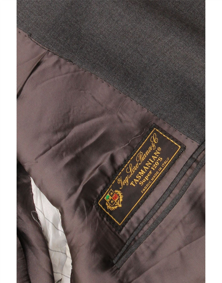 Jaqueta blazer masculina de 2 botões da Tasmânia IT 52 XL lã cinza
