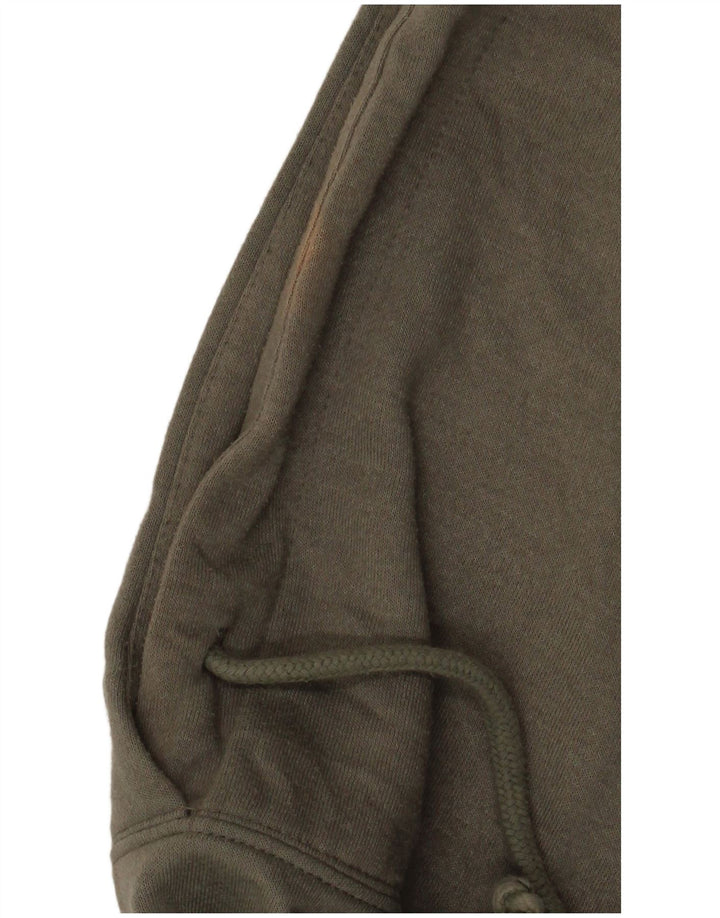 Jumper com capuz grande feminino Topshop Reino Unido 16 poliéster cáqui grande