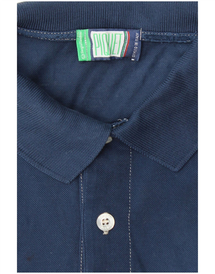 Camisa pólo masculina SERGIO TACCHINI média azul marinho