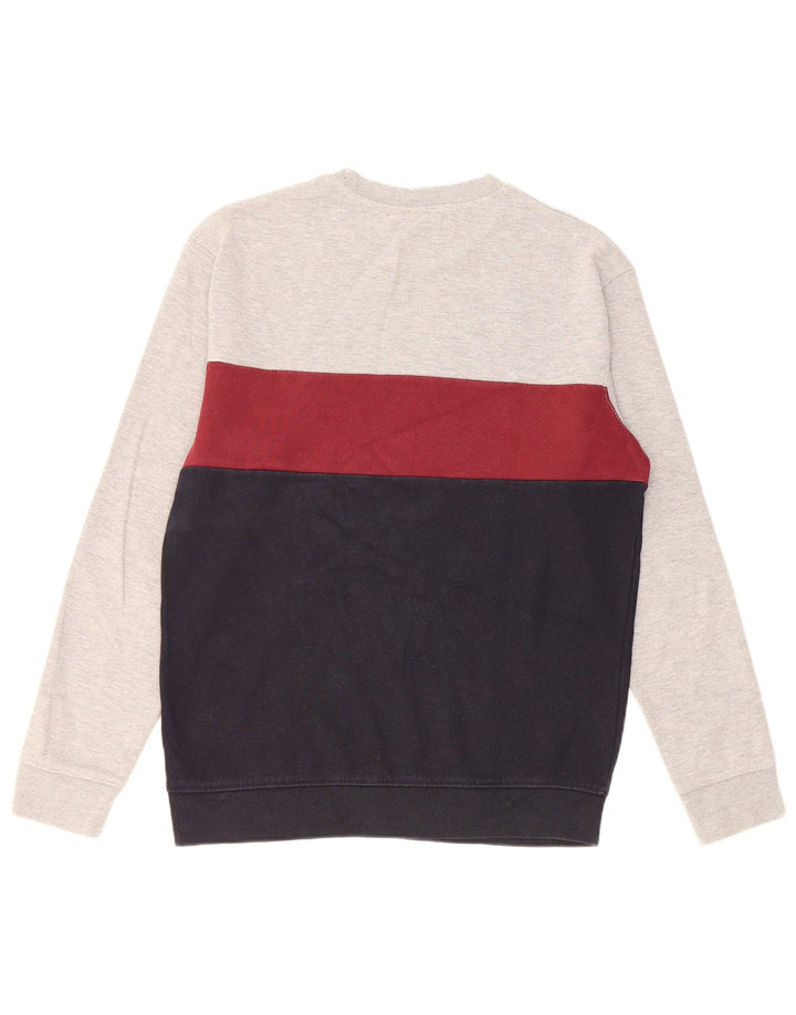 Zara Moletom Masculino Jumper Médio Cinza Colorblock