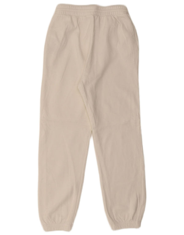 Calça de treino feminina Zara Joggers UK 10 pequeno algodão branco
