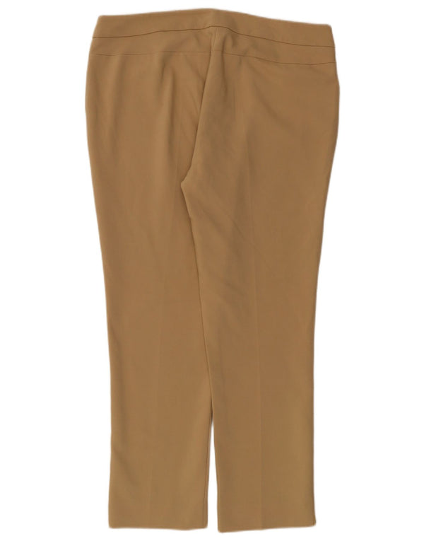 Calça feminina casual Hobbs Slim Fit Reino Unido 14 grande W34 L27 algodão bege