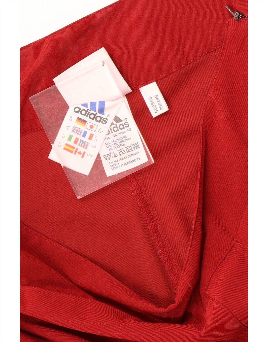 Calça Capri Feminina Adidas UK 14 Grande W30 L19 Poliéster Vermelho