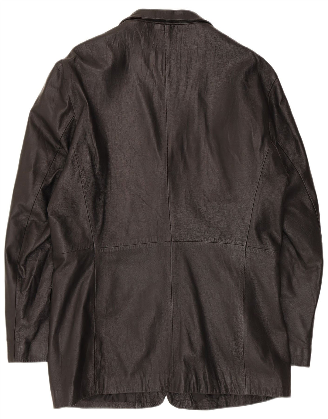 Jaqueta de couro masculina Paul & Wite Reino Unido 44 2XL couro preto