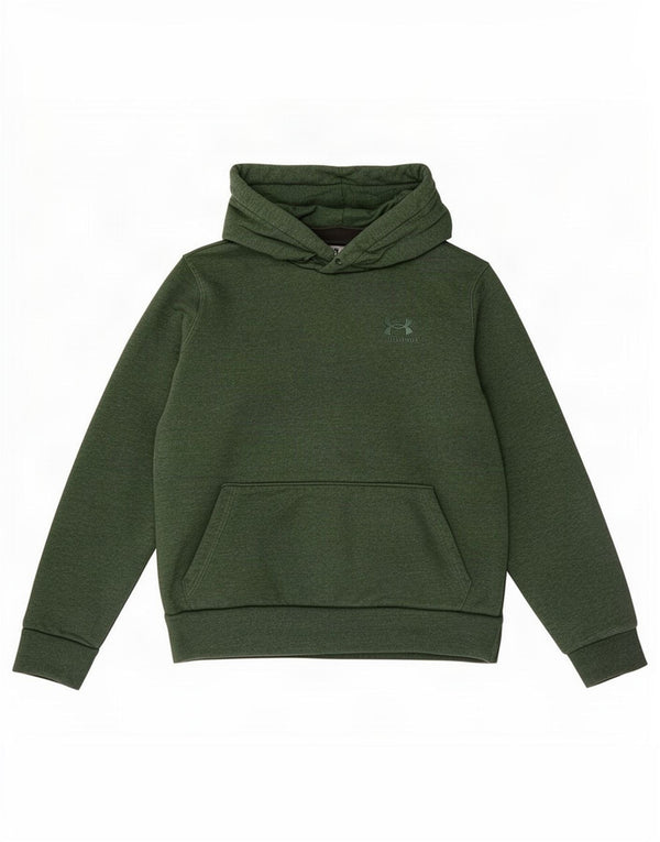 Under Armour Mens Hoodie Jumper Pequeno Algodão Verde