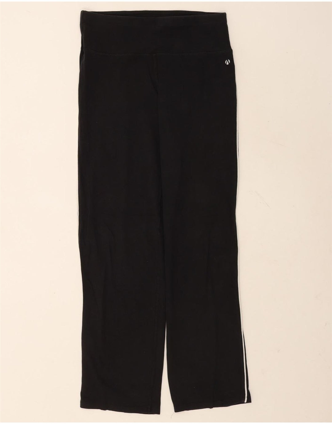 Calça de treino feminina Marks & Spencer Reino Unido 12 algodão preto médio