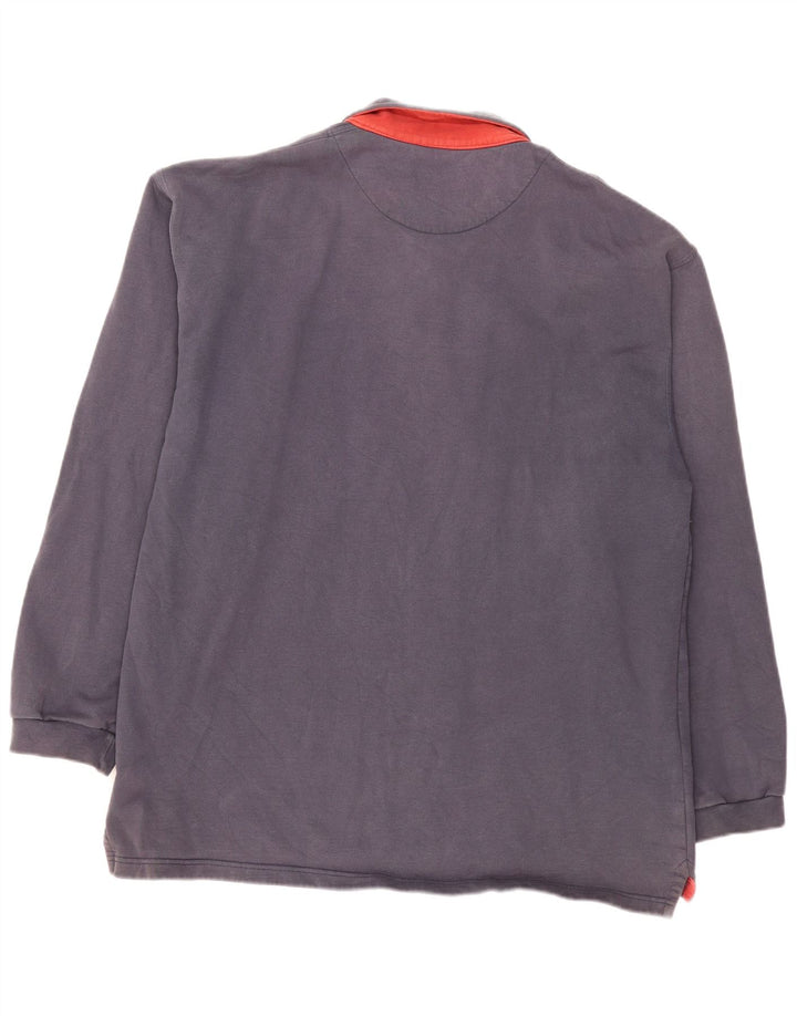 Camisa polo masculina de manga comprida FAT FACE XL azul marinho algodão