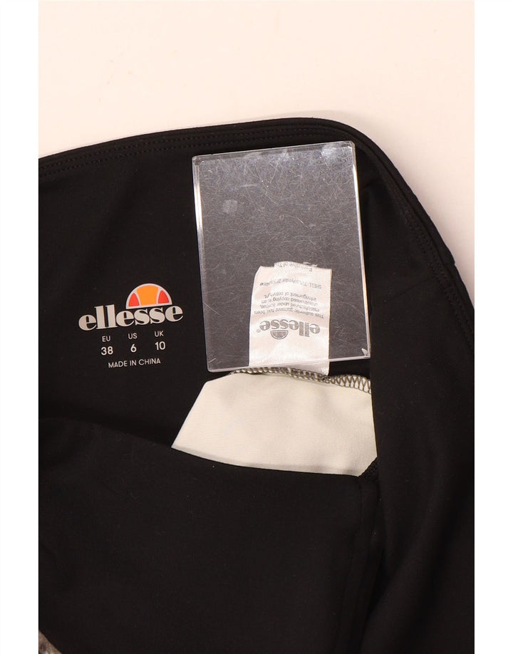 Leggings femininas Ellesse UK 10 poliéster camuflado verde pequeno