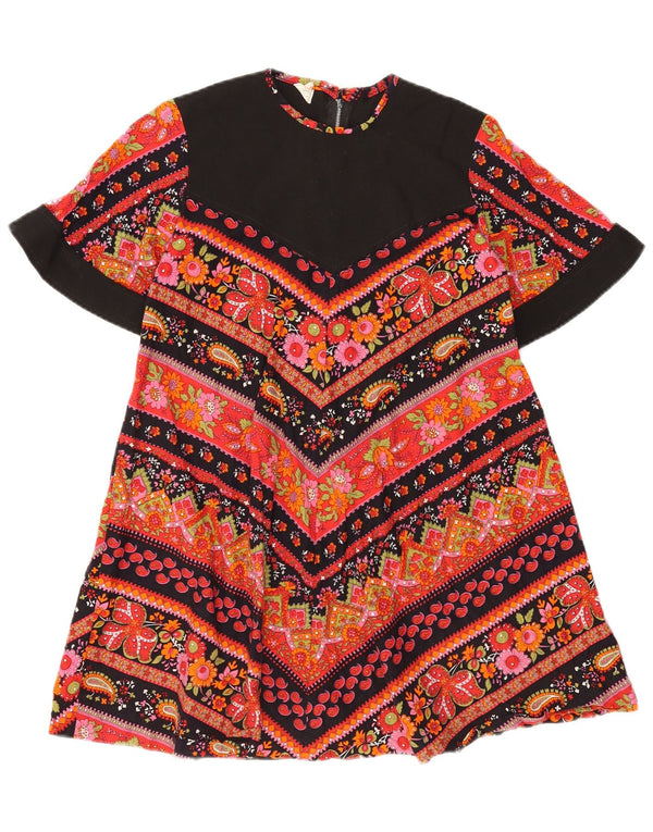 Vestido VINTAGE Meninas A-Line 13-14 Anos Multicolorido Paisley