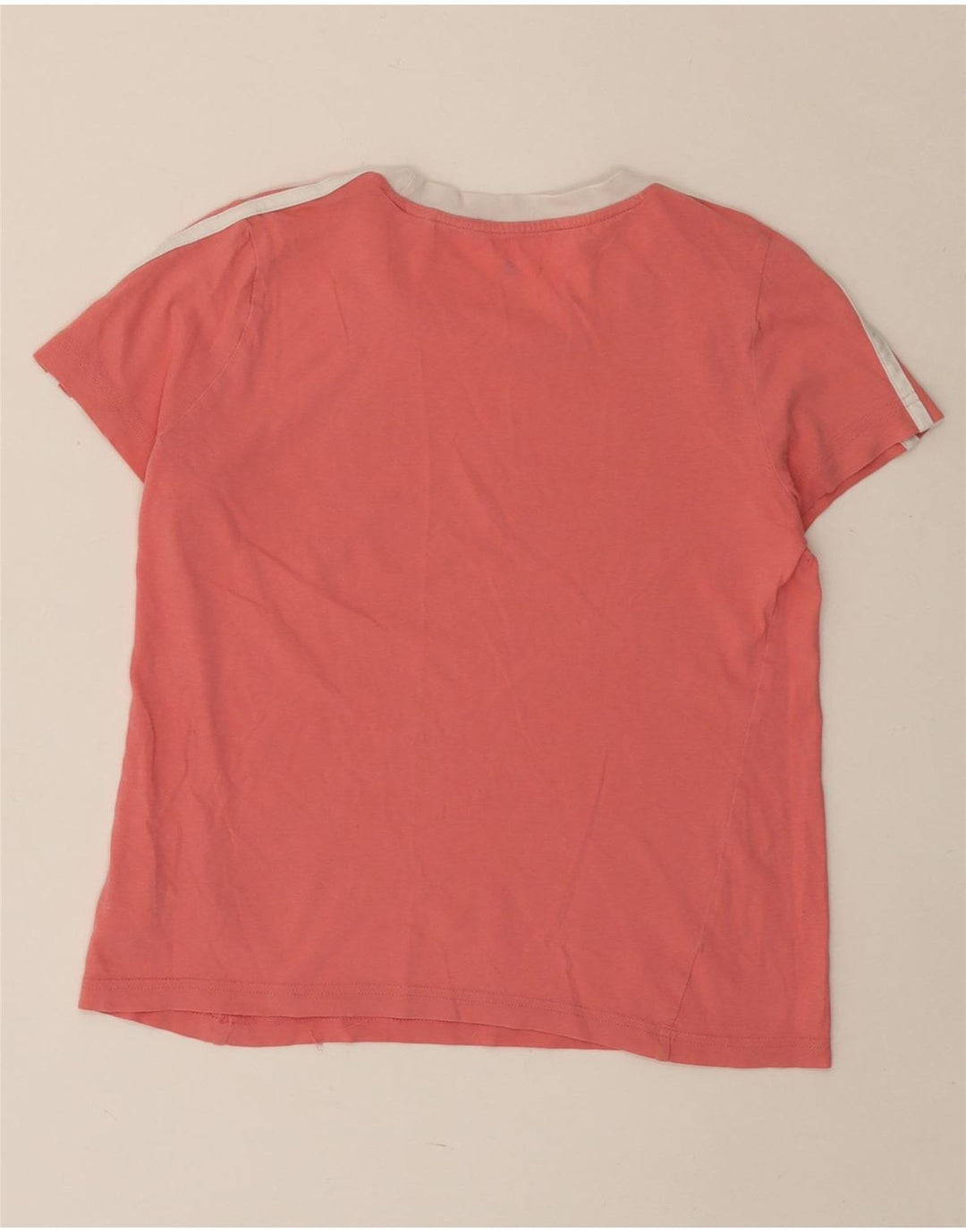 Camiseta Adidas Menina 11-12 Anos Rosa Colorblock Algodão