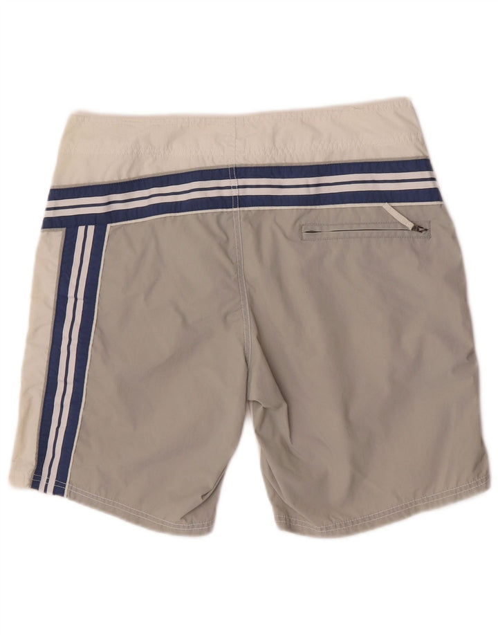 Coast Mens Graphic Natação Shorts Médio Cinza Colourblock Poliamida