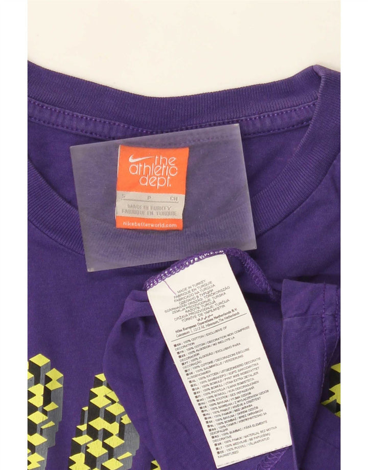 Camiseta masculina Nike Regular Graphic Top Pequeno Algodão Roxo