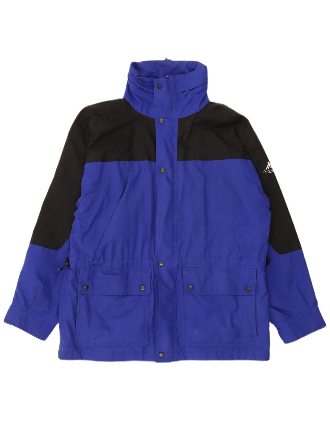 Jaqueta corta-vento masculina Vaude UK 38 poliéster colorblock azul médio