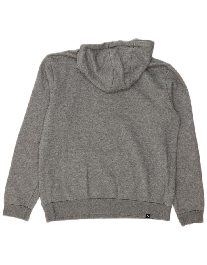 PUMA Mens Graphic Hoodie Jumper Médio Algodão Cinza