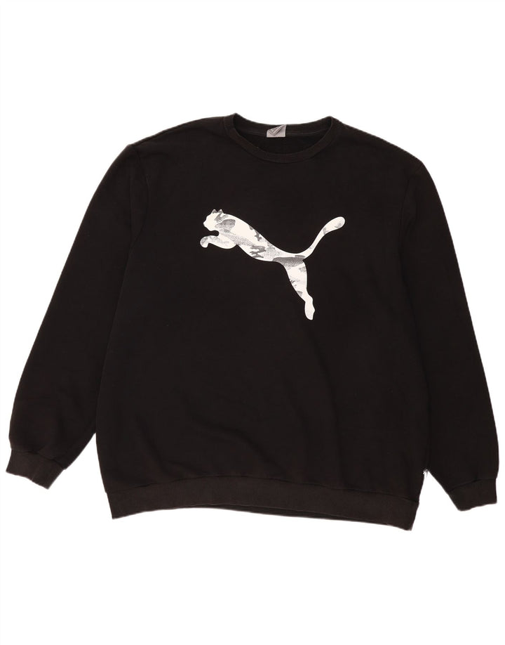 PUMA moletom gráfico masculino jumper 3XL algodão preto