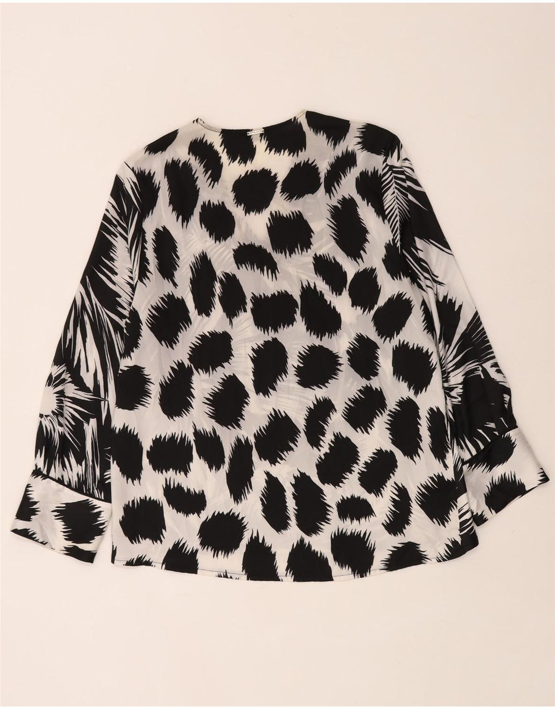 Blusa feminina de manga comprida Liu Jo UK 14 médio preto floral