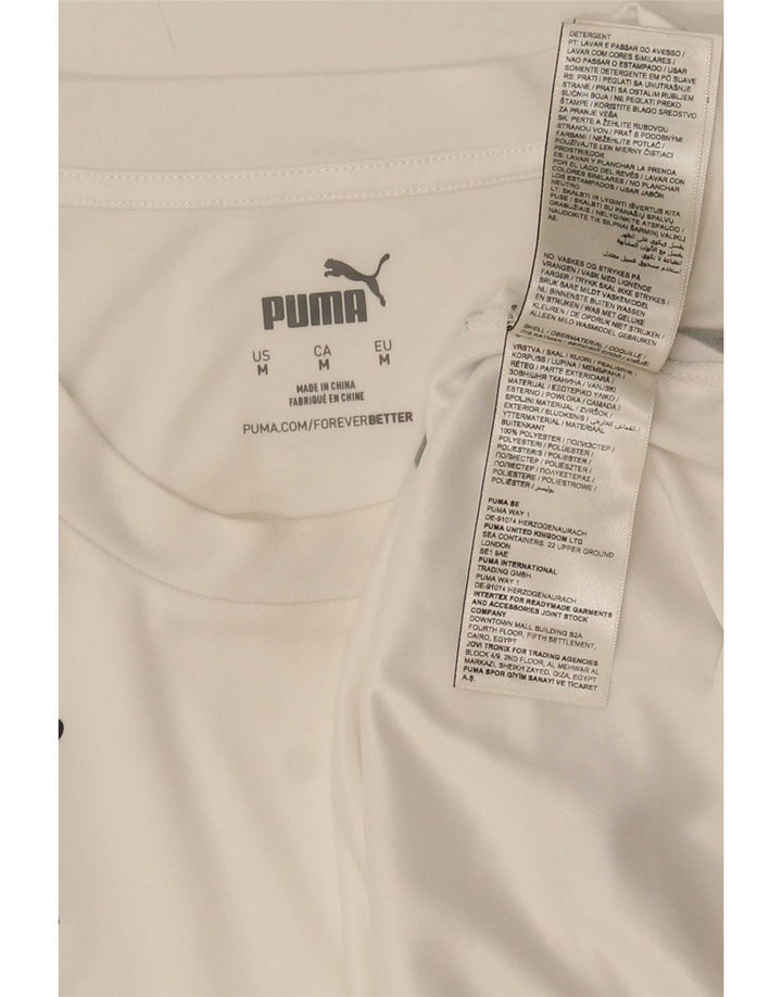 Camiseta masculina Puma Deutshland Graphic Top médio branco poliéster esportivo