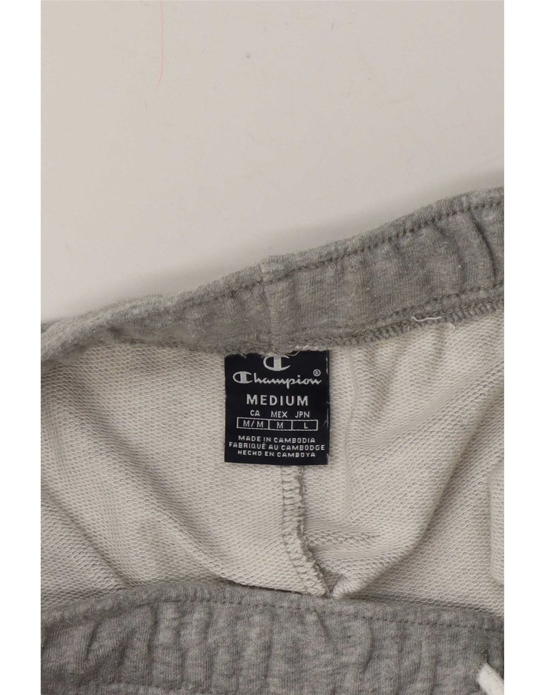 Shorts esportivos masculinos Champion médio cinza manchado