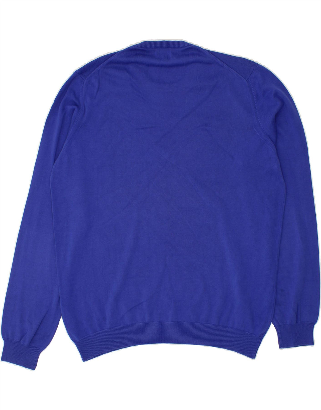 HENRY COTTONS Mens Crew Neck Jumper Sweater 2XL Blue Cotton Vintage Henry Cottons and Second-Hand Henry Cottons from Messina Hembry 