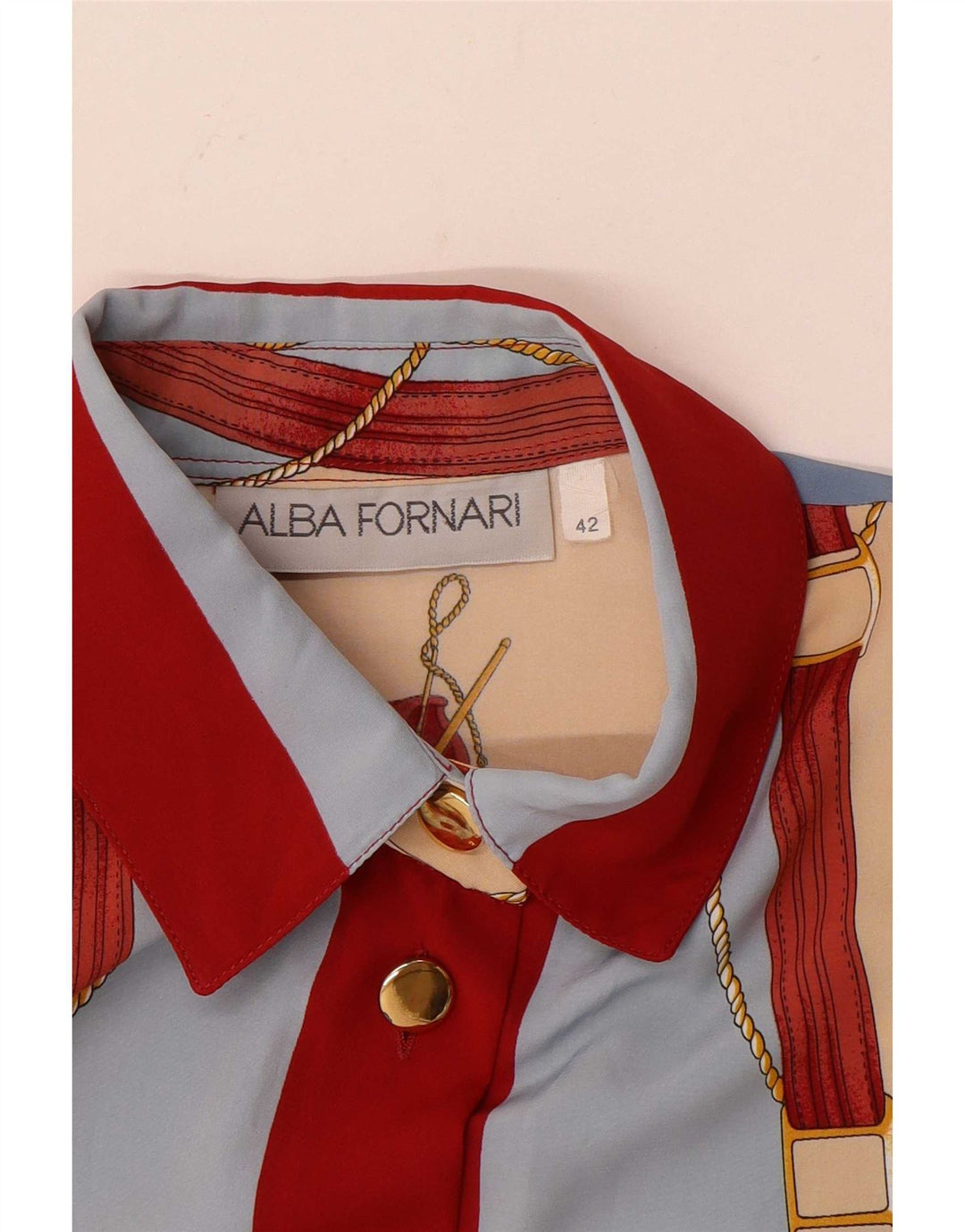 Blusa feminina Alba Fornari com estampa gráfica IT 42 média multicolorida