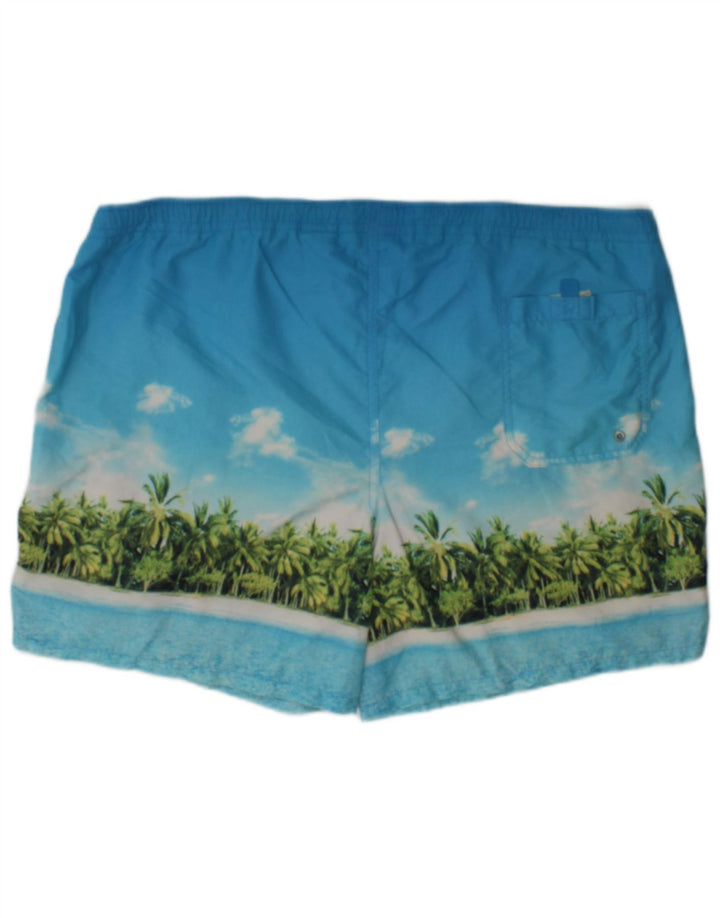Shorts de natação masculino Marks & Spencer Graphic XL azul poliamida praia