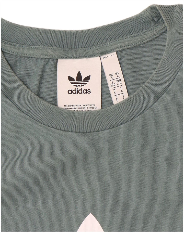 ADIDAS Mens Graphic T-Shirt Top Grande Azul