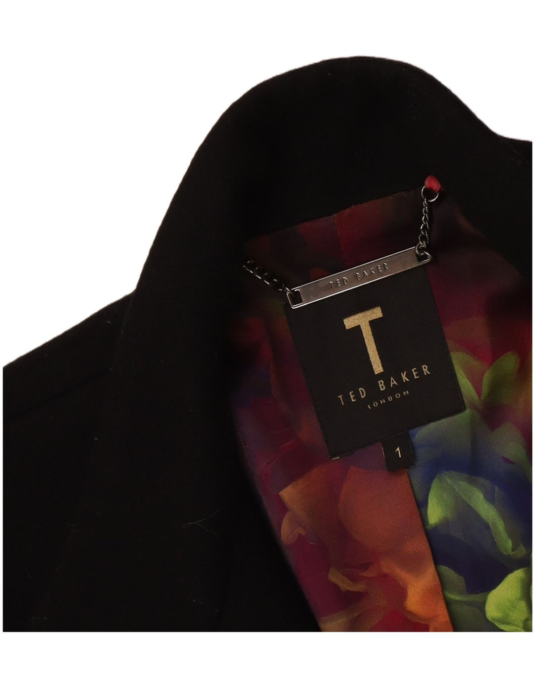 Sobretudo aberto grande Ted Baker feminino tamanho 1 XS preto