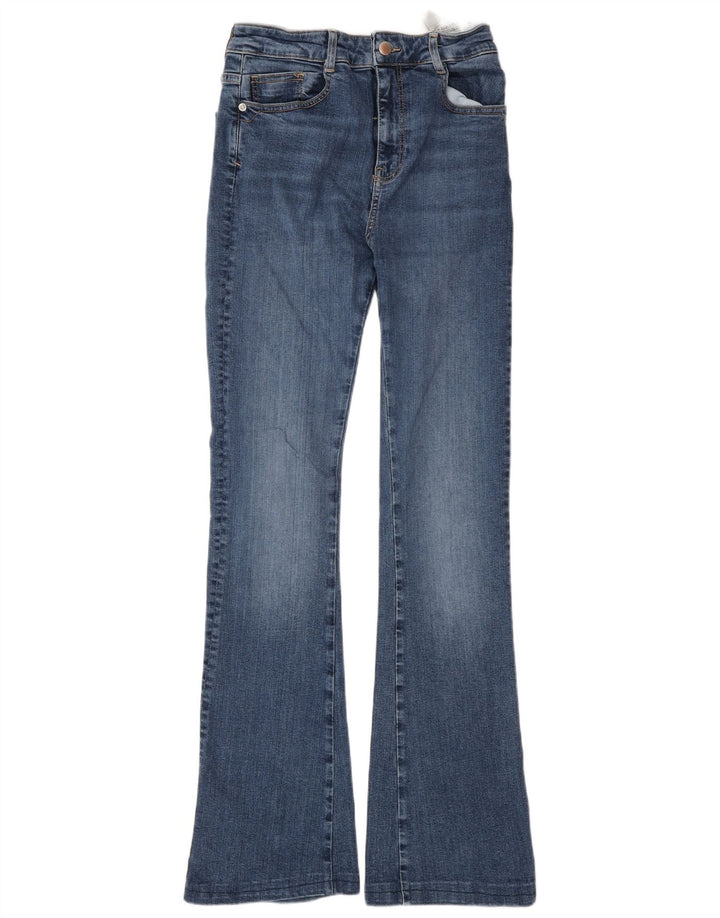 Zara Jeans feminino queimado EU 38 pequeno W28 L32 algodão azul