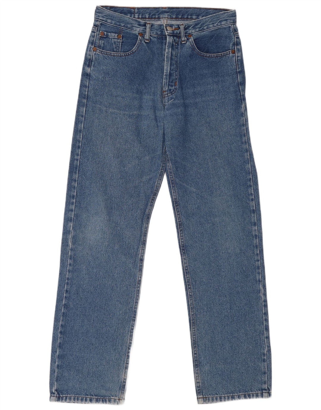 Calça jeans feminina Levi's 501 Straight W32 L30 azul algodão