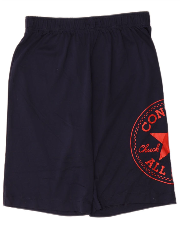 Shorts esportivos gráficos CONVERSE para meninos 13-14 anos XL azul marinho poliéster
