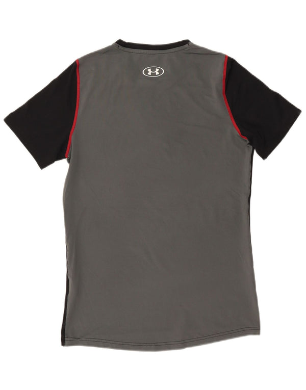 Under Armour Mens Camiseta Top Pequeno Poliéster Colorblock Preto