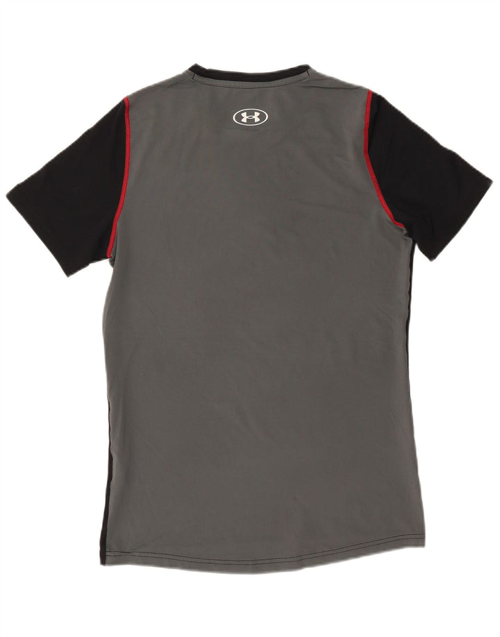 Under Armour Mens Camiseta Top Pequeno Poliéster Colorblock Preto