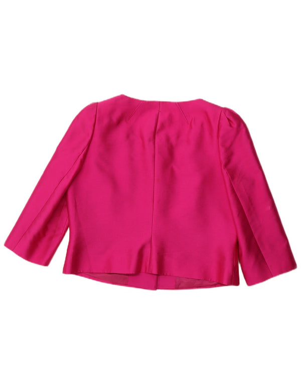 L.K. Jaqueta blazer feminina BENNETT manga 3/4 Reino Unido 16 grande seda rosa