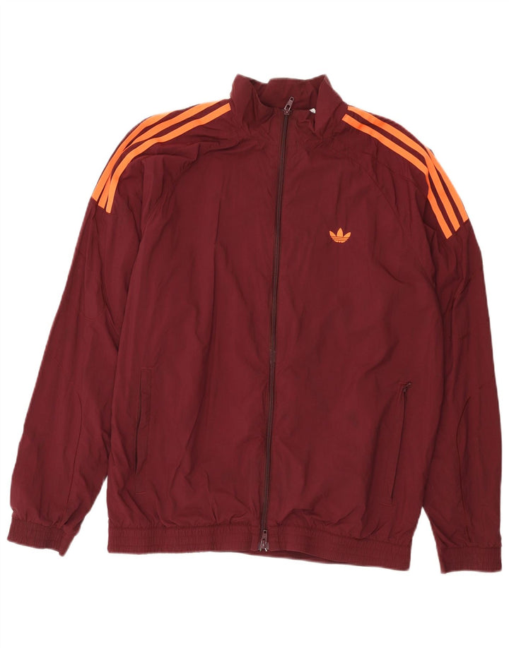 Jaqueta Adidas Mens Treino Top Médio Borgonha Nylon