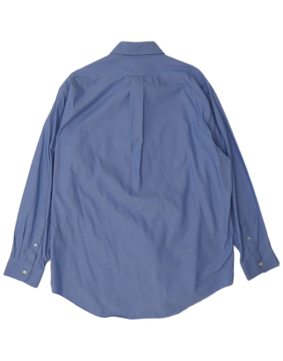 Camisa masculina Lands End tamanho 17 43 XL algodão azul