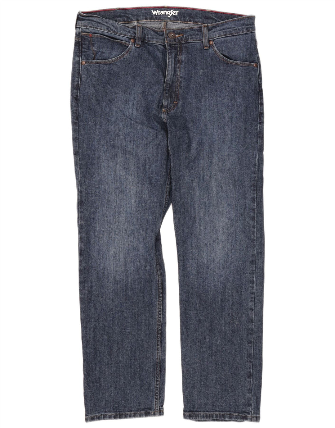 Wrangler Masculino Regular Straight Jeans W34 L30 Azul Algodão