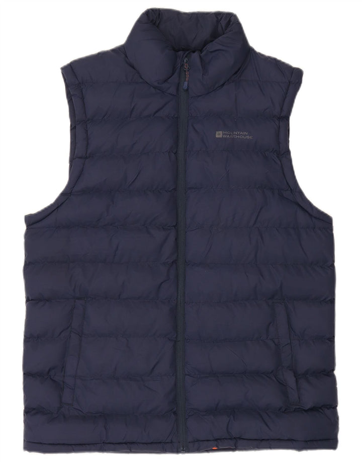 Colete acolchoado masculino Mountain Warehouse UK 38 poliamida azul marinho médio
