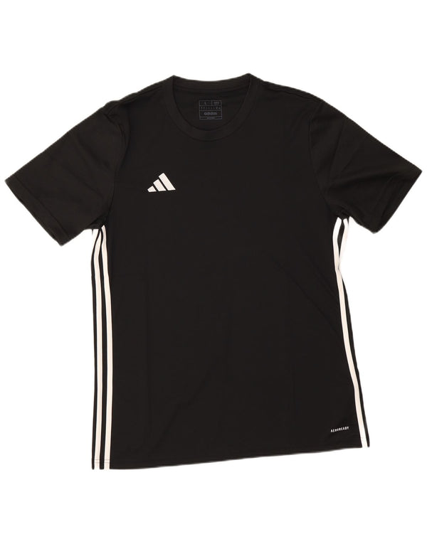 Adidas Mens Aeroready Slim Fit Camiseta Top Grande Poliéster Preto