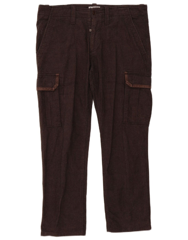 Calça cargo masculina Avirex reta IT 54 2XL W40 L30 algodão listrado cinza