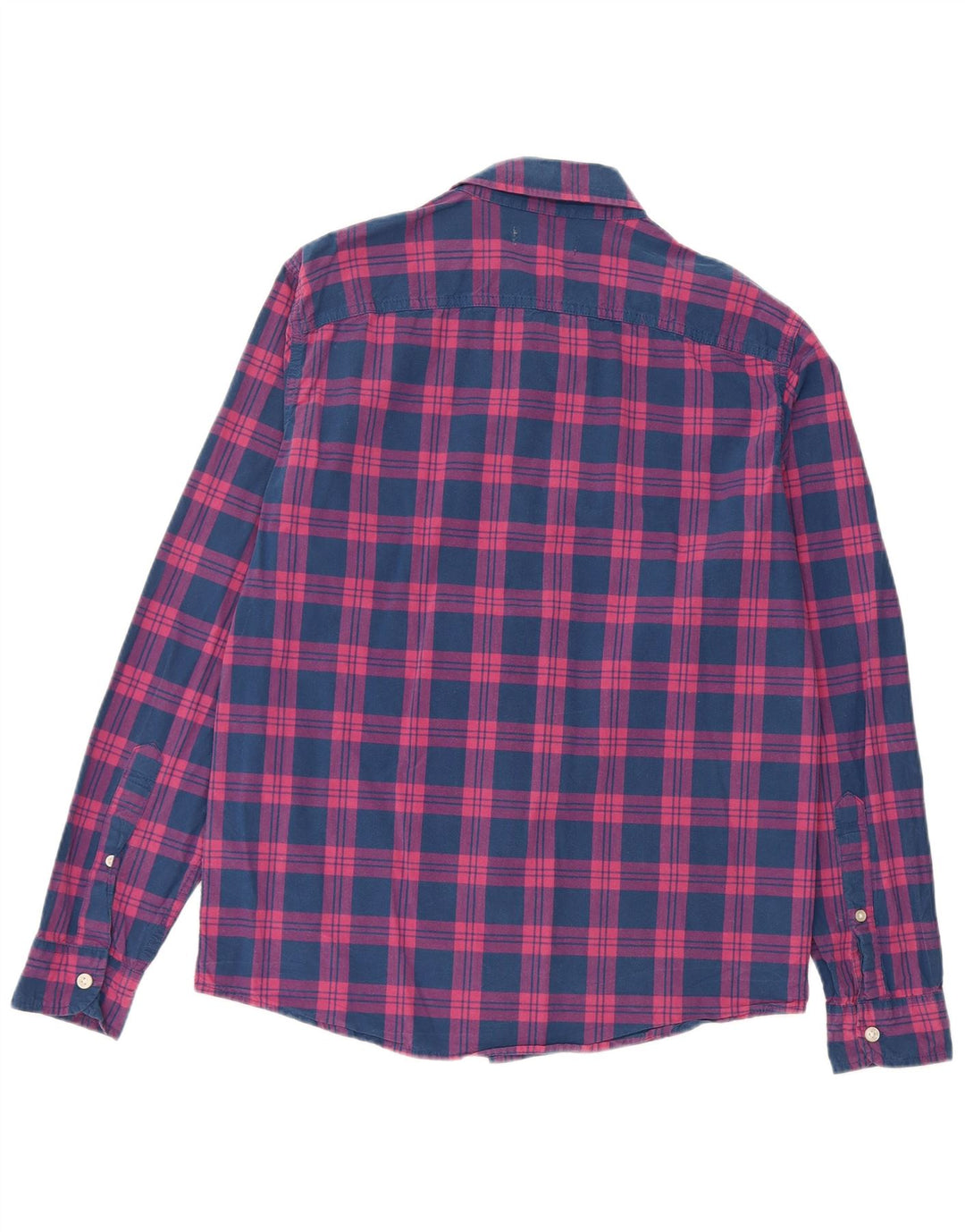 Camisa masculina HOLLISTER grande algodão xadrez azul