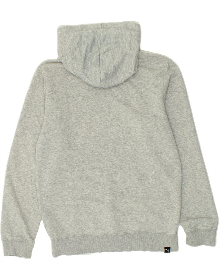 PUMA Boys Graphic Hoodie Jumper 11-12 Years Grey Cotton Vintage Puma and Second-Hand Puma from Messina Hembry 