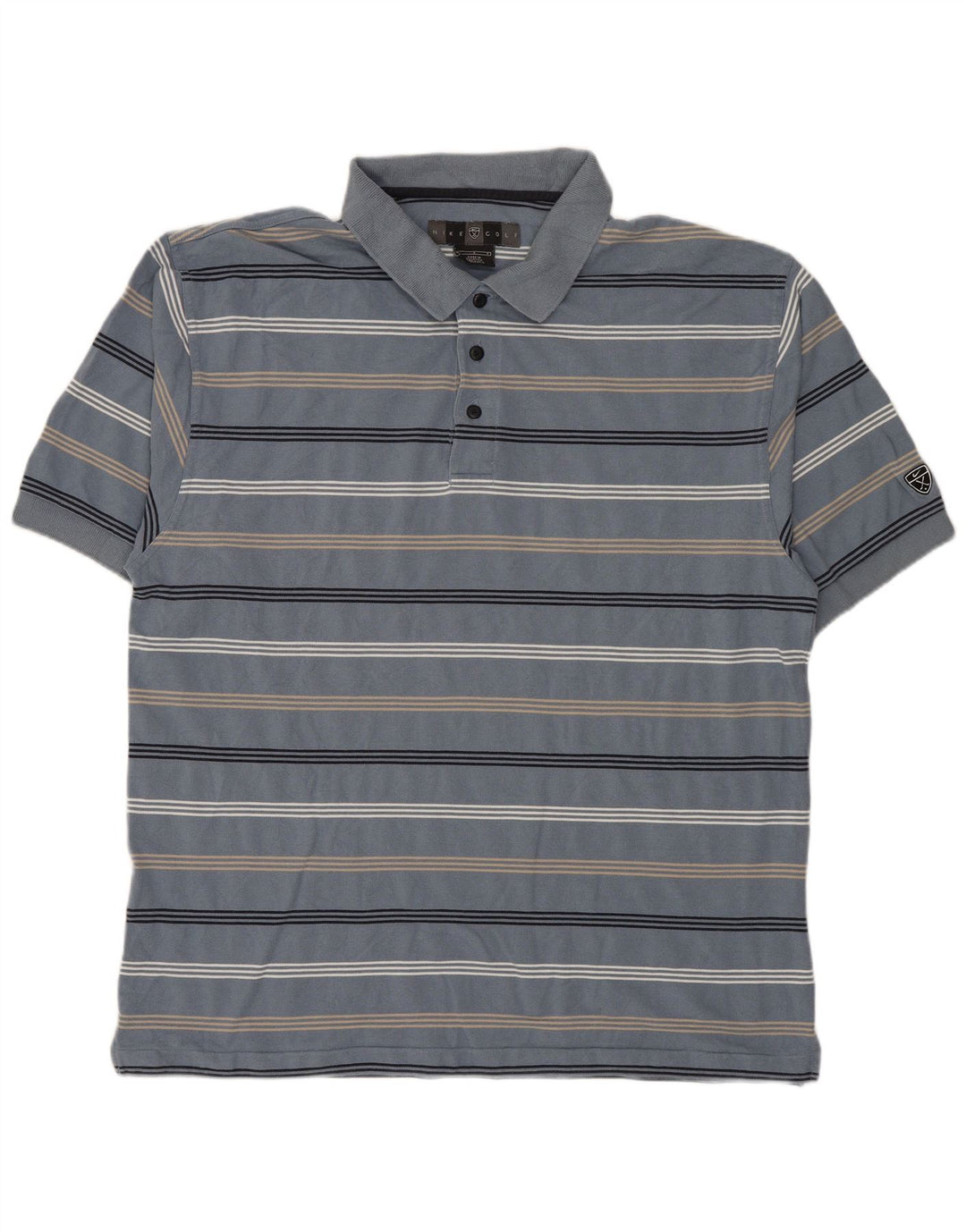 Camisa polo masculina NIKE listrada azul grande