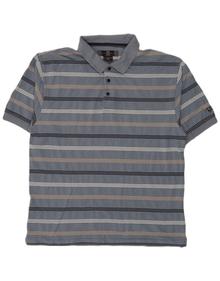 Camisa polo masculina NIKE listrada azul grande