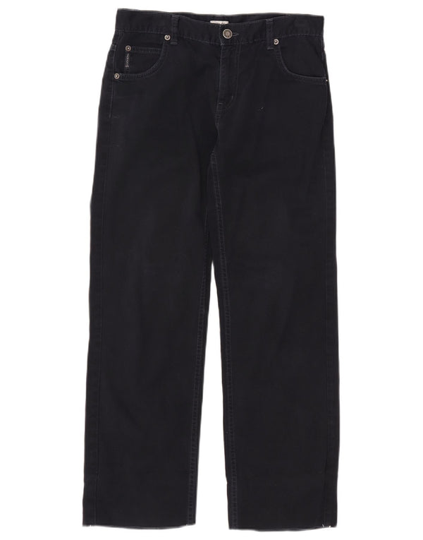 Calças casuais retas Armani Teen Girls 12-13 anos W28 L26 azul marinho