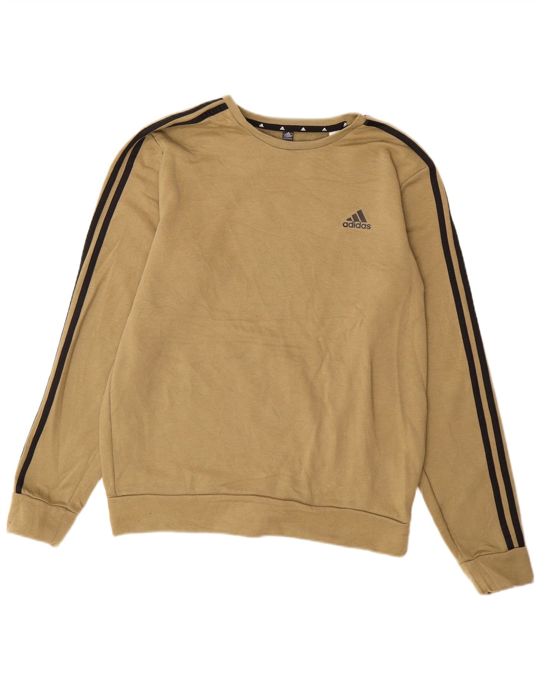 ADIDAS Mens Moletom Jumper Médio Cáqui Poliéster